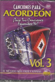 Canciones Para Acordeon Vol 3 DVD Songs for Accordion