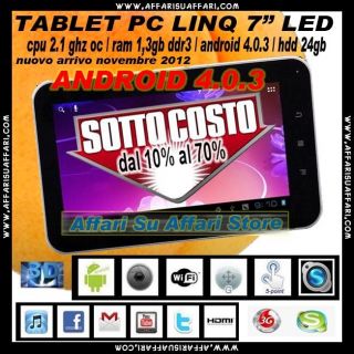PC Tablet 7 Netbook Android 4 0 A10 GHz WiFi 3G ePad Apad Pad 64GB 