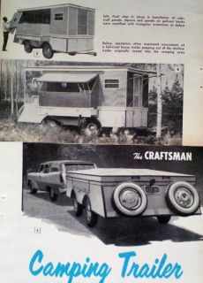 How to Build 14 ft Pop Up camper Camping Trailer 1958 DIY Article Plan 