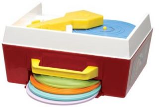 The 2010 reissued Fisher Price Music Box Record Player is a 