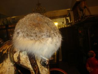 Natural Real Fur Canadian Lynx Hat