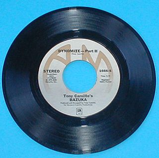 Vintage 45 funk vinyl TONY CAMILLOS BAZUKA Dynomite 1/2 A&M Records 
