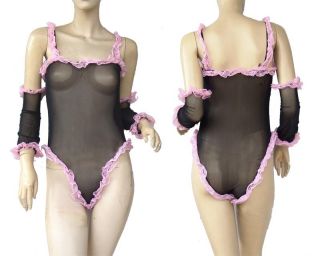 102 Lingerie Black Lace Camisoles Body Teddies Sleeves