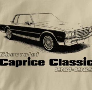 Chevy Caprice 1981 1985 Classic Tan Chevrole T Shirt XL
