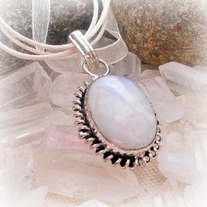 Rainbow Moonstone Pendant Reiki Metaphysical Wicca Jewelry Sale Free 