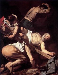 Crucifixion of Saint Peter 1600 Caravaggio Repro Oil