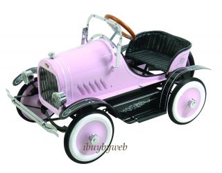 Kids Classic Pink Deluxe Roadster Pedal Car Ride on Toy