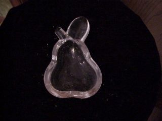 Clear Glass Pear Shaped Candy Dish