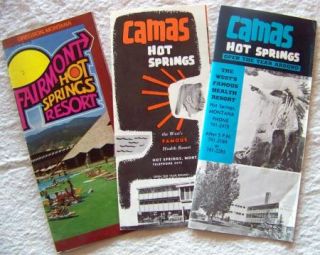 Montana Paper Ephemera Vintage 1950s Camas Hot Springs 1975 Fairmont 