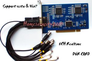   Viewing 8 CH PC PCI 240fps Real Time DVR Card Software Gift Box
