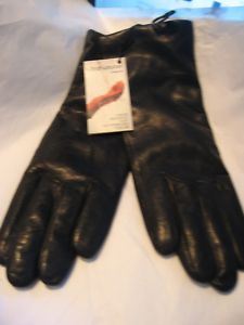 Fownes Ultra 100 Cashmere Lined Navy Leather Gloves L