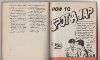   WWII Pocket Guide China Milton Caniff How to Spot A Jap 1942 HY