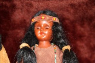   Native American Indian Suede Dolls Tee Pee Heritage Carlson