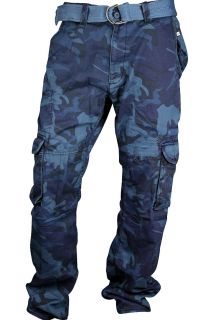 Jordan Craig Camo Cargo Pants Slim Fit Navy Blue.Size:36 x 34