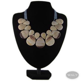 cappuccino jasper hand crocheted necklace c727048 necklace size 