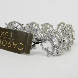 95 Carolee Lux Pavé Crystals Royal Duque Bracelet New