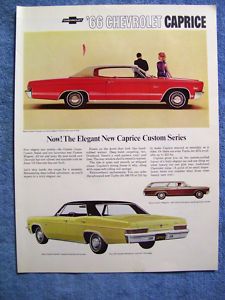 Vintage 1966 Chevrolet Caprice Custom Coupe Coupe Ad
