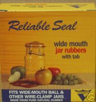 Wide Mouth Replacement Canning Jar Red Rubber Rings with Tab Box of 12 