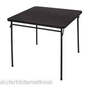 Folding Card Table Sturdy for Dining Patio or More Black 34 Square 
