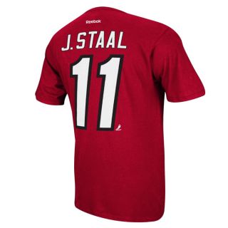   Staal Red Reebok Name and Number Carolina Hurricanes T Shirt