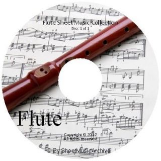 Huge Classical Flute Sheet Music Collection DVD PDF Mozart Bach 