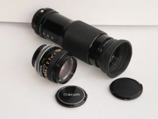 Lot of 2 Canon Lenses Zoom FD 70 210 1 4 Prime FD 50mm 1 1 4 s s C 
