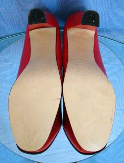 NEW (without box) CARLOS FALCHI RED Leather HIGH HEELS, Pumps, Shoes 