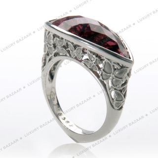 Carrera y Carrera 18K White Gold and Tourmaline Butterfly Ring