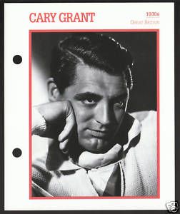 Cary Grant Atlas Movie Star Picture Biography Card