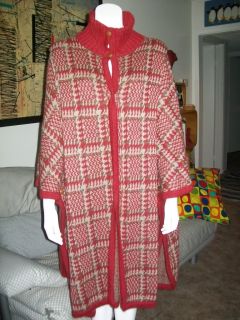 Gucci Vtg Women Mohair Cape Poncho Sweater Coat Sz M L