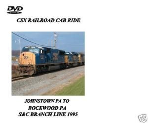Railroad Train DVD CSX Cab Ride Johnstown Rockwood PA