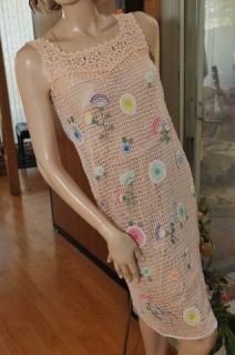 Lims Classic Vintage Carnation Flower Crochet Dress OS
