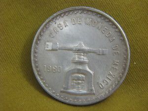1980 Casa de Moneda Mexico Scale Onza 33 625 G Silver