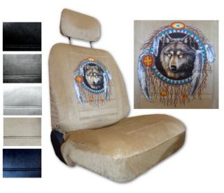 Seat Covers Car Truck SUV Native Wolf Dreamcatcher Low Back PP 3 