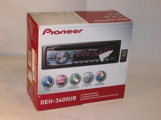 Pioneer DEH 3400UB in Dash Car Stereo Remote Contorl USB iPod MP3 Used 