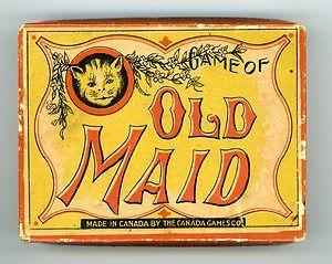 Old Maid Game Box Canada Games Company Cat on The Box
