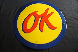 VINTAGE CHEVY OK PORCELAIN 18 SIGN MINTY NOT NEON BEAUTIFUL NEAR MINTY 