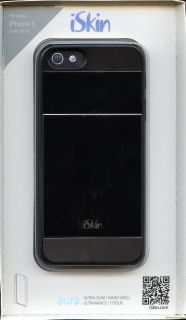 iSkin Aura Case for iPhone 5 Black  Ultra Thin Brushed Aluminum