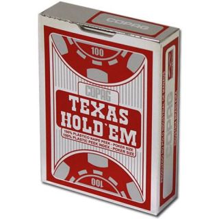 COPAG Plastic Playing Card Poker Peek Index Texas Holdem Red w/ Free 