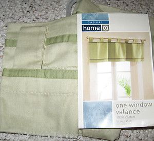 Target Casual Home Tab Top Valance Curtain Henley Green