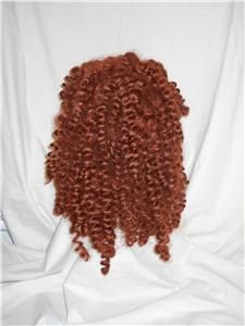 Long Red Curly Carrot Top Princess Hippie Goddess Adult Costume Wig 