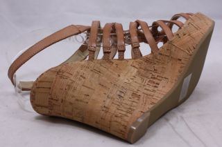 Marc Fisher Carnie Sandals Platforms & Wedges Womens Shoes Leather Tan 