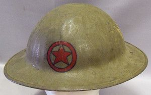 WWI  US Army  Painted Doughboy Helmet w/Unknown Star Insignia