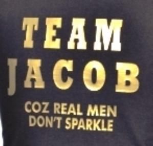 Team Jacob T Shirt Twilight Black Gold Age 5 15