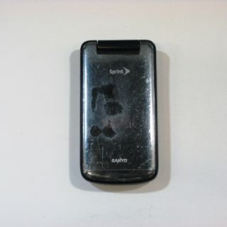 Sanyo SCP 3810 Camera CDMA Flip Phone Sprint (Black, C Stock)