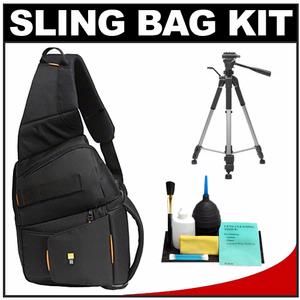 Case Logic Digital SLR Sling Camera Bag/Case (Black) (SLRC 205) with 