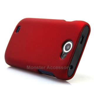 Red Rubberized Hard Case Snap On Cover for Samsung Exhibit 2 4G