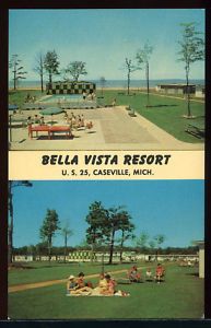 1950s Postcard Michigan Bella Vista Resort Caseville