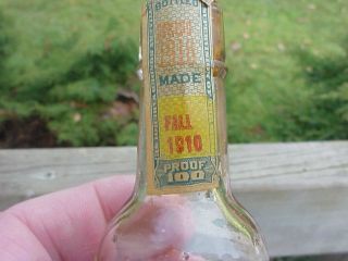 Awesome Pre Pro 1910 Labeled Whiskey Sample Cylinder