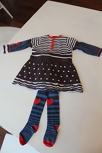 Catimini Knit Dress with Matching Tights